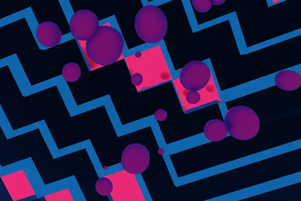 Dynamic character mid-jump in a vibrant 3D mobile game environment
