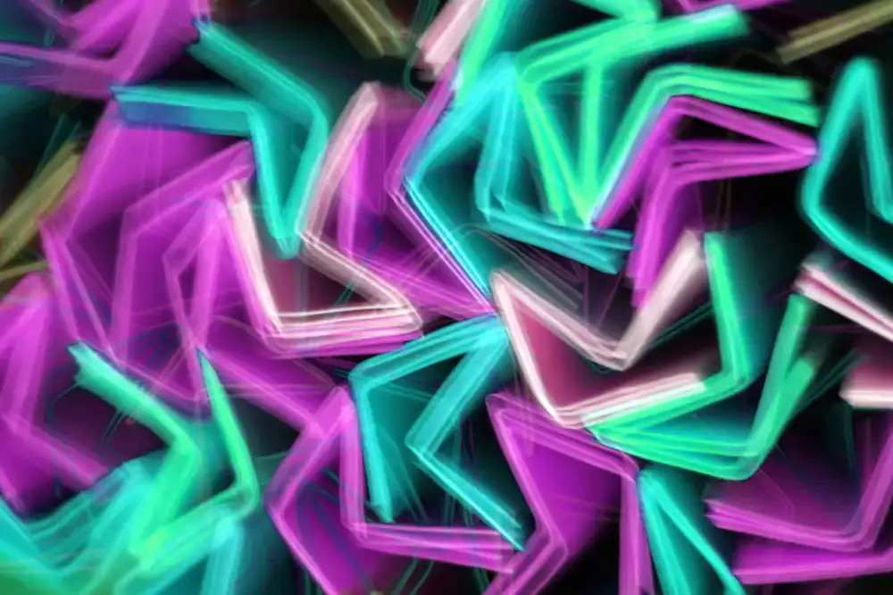 Abstract vibrant glowing shapes representing mobile gaming